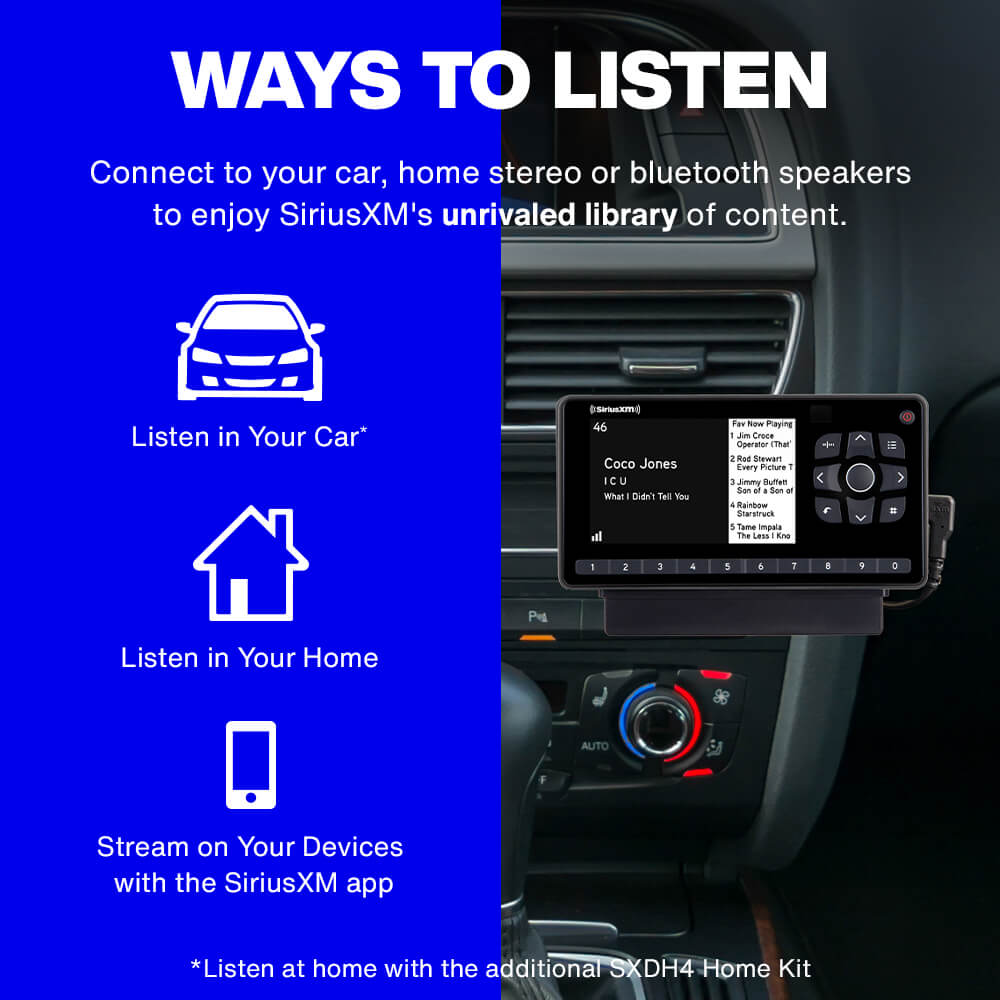 Ways to listen to SiriusXM Satellite Radio