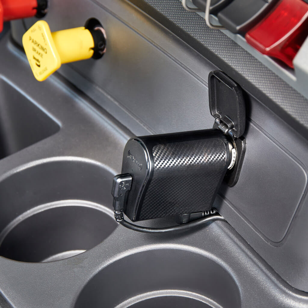 Power adapter plugged into socket