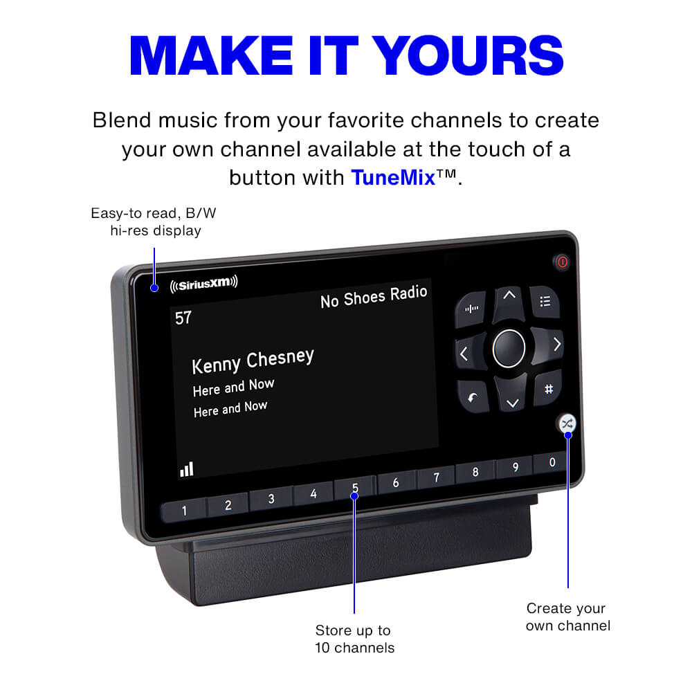 SiriusXM OnyX EZR TuneMix Features
