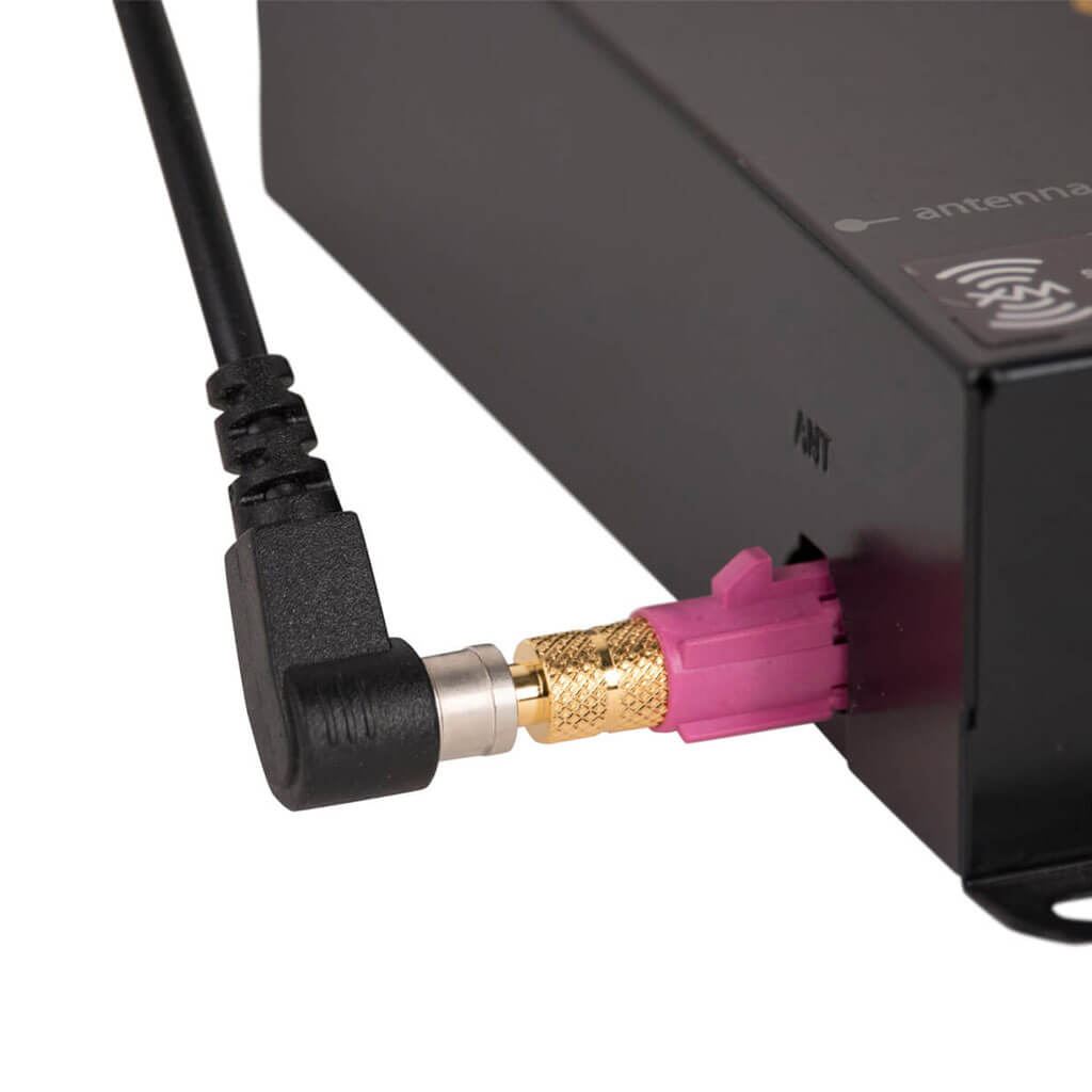 right angle antenna shown connected to SMBFKA