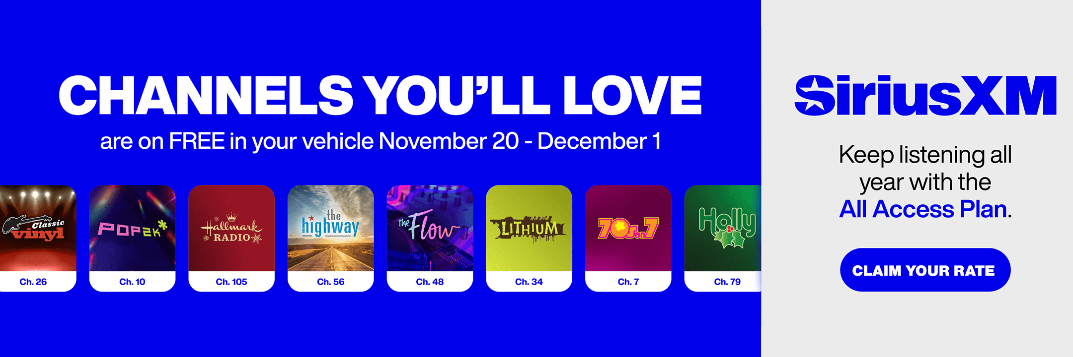 SiriusXM Free Listening Event