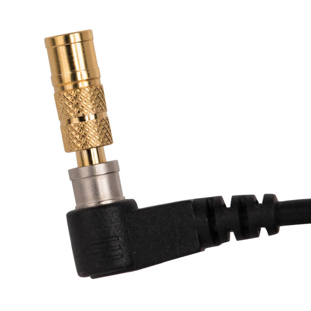 connected to right angle connector