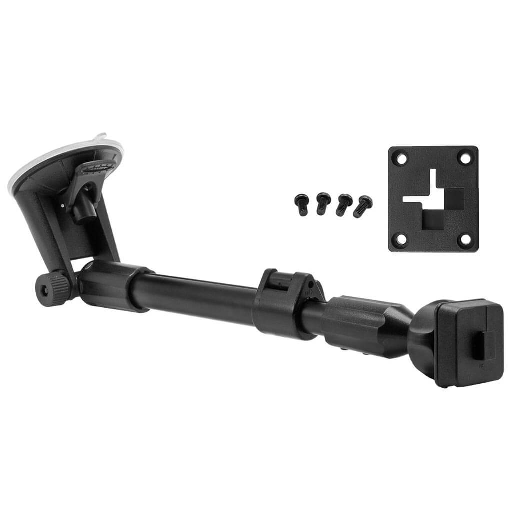 Extended suction cup mount for truckers