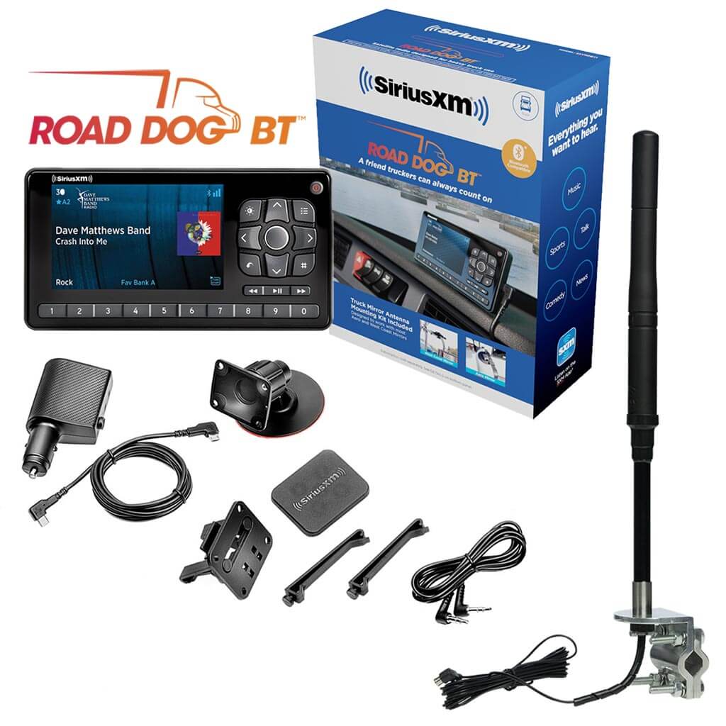SiriusXM Road Dog BT PRO Bundle with Roady BT Receiver and Truck Installation Kit